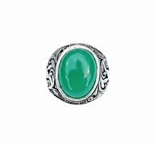 Green Onyx Signet Ring, 925 Solid Sterling Silver, Handcrafted Oval Cut Gemstone Ring 4 sidabras
