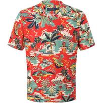 Polo Ralph Lauren SS26 Havajų atostogų stiliaus banglenčių spaudos trumpomis rankovėmis marškiniai Klasikinė versija Vyriški marškiniai 710802644-001 M