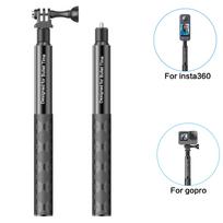 Aluminum 120cm Invisible Selfie Stick Extendable Monopod Tripod Mount for Insta360 X6/X5 DJI Osmo GoPro Hero Action Cameras