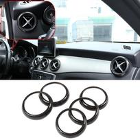 5 vnt. Anglies pluošto oro kondicionieriaus ventiliacijos angos apdailos lipdukas Mercedes Benz a B CLA GLA klasei W176 W246
