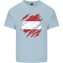 Torn Austria Flag Austrian Day Football Unisexs Light Cotton TShirt S