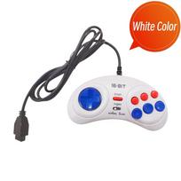White Black 9 Pin Wired Gamepads for Sega MegaDrive Game Console 16 Bit Controller for Genesis MD Gamepad Handle Support Turbo 1PC Controller