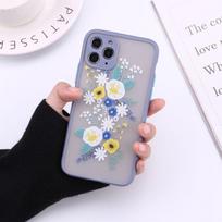 Neslystanti levandų žiedų Iphone13 Mini mobiliojo telefono dėklas, PC matinis medžiagos, paprasto matinio dizaino Blue1,Iphon13