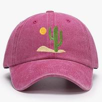 Cactus Embroidered Cap Summer Cotton Trucker Hat Desert Baseball Cap Vintage Dad Hat  Adjustable M