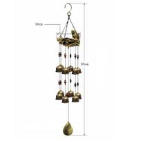 resin bird's nest wind chime home bell outdoor garden bird hanging ornament 65cm