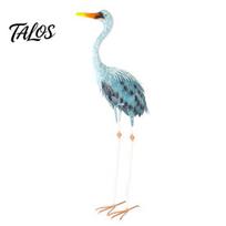 Talos Blue Heron Garden Statues, Metal Cranes Decor, Sculpture Yard Art, Bird Lawn Ornaments for Backyard Pond Patio Porch Outside Decorations mėlyna