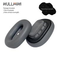 NullMini For Apple AirPods Max Replacement Protein Leather Earpads Headphones Ear Cushion Memory Foam Sleeve Earphone Earmuff tamsiai pilka spalva
