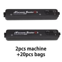 2pcs Mini Automatic Vacuum Sealer for Food Home Use Portable Plastic Sealing Machine Kitchen Food Preservation Vacuum Packaging Machine juoda