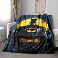 1pc Batman Flannel Throw Blanket Lightweight Soft Warm All Season Blanket for Sofa, Bed, Travel, Camping L1024144 80x120cm