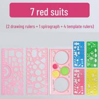 Multi-function Kaleidoscope Ruler for Primary Students - Perfect for Drawings, Patterns, and Hand-painted Newspapers 21cm