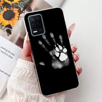 For Realme 8 5G RMX3241 Phone Case Realme8 5G Elegant Floral Cat Printing Soft Silicone Transparent TPU Cases Realme 8 5G
