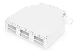 DIGITUS DN-96890 - Dėžutė optinių skaidulų sujungimui ant DIN bėgelio, 6x SC/duplex movoms, pilka