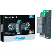 Kietojo kūno relė Shelly Wave Pro 2 2 kanalų 25 A 110–240 V DIN bėgelis, 868.4 MHz