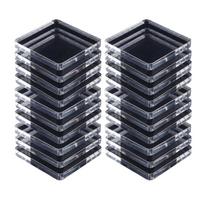Pasidaryk pats magnetukai šaldytuvui Skaidrūs 5x5 cm 20 vnt. Magnetiniai akriliniai kvadratiniai šaldytuvo magnetukai namams, virtuvei, mokyklai, klasėms, bendrabučiui black