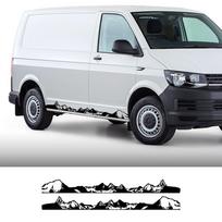Skirtas Volkswagen VW Multivan Transporter T4 T5 T6 30 automobilio šoninis lipdukas Van Canper Matterhorn Zermatt Switzerland Mountain Decal SWB