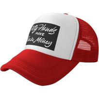 Dirty Hands Make Clean Money Trucker Hat Polyester Mesh Snapback Cap Unisex Casual Outdoor Adjustable XS（old） black