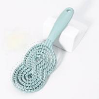 1 piece of advanced hollow comb hair brush - anti-static, hollow design easy to comb hair,Special for real hair wigs žalia
