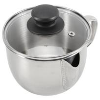 ABUL-Stainless Steel Fat Separator 1L/4 Cup, Gravy Grease Separator With Strainer And Glass Lid, Soup Oil Separator Cup sidabras