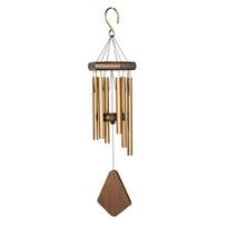 Large 18\  Bohemian Style Wind Chime 6 Tubes with 5 Colorful Christmas Outdoor Bell Decorations (Gold,18 IN) auksas