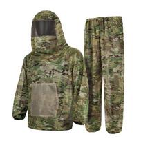 Umbra Studio Camouflage moskito kostiumas vyrams, moterims, apsauginis nuo vabzdžių švarkas ir kelnės, apsauginiai drabužiai su tinkleliu gaubtu, lauko stovyklavimui, žvejybai M/L B