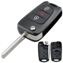 3 Buttons Key Case Replacement Flip Folding Car Key Fob Case Shell Fit For Hyundai / Kia