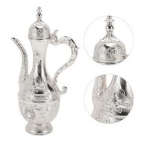 8pcs 6 Cups Included Turkish Tea Set Zinc Alloy Metal Tea Cup Set  For Home Party sidabras