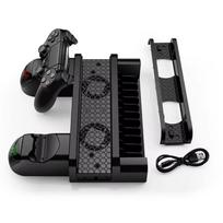 PS4 Stand Cooling Fan Station for Playstation 4/Slim/Pro with Dual Controller EXT Port Charger Dock Station and 10 Game Slots Only Dock juoda