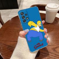 Clear Case For Samsung Galaxy A57 A37 A56 A36 Cases A55 A54 A35 A26 A07 A17 A16 A06 A34 A15 Cover Cartoon Homer S-Simpson-Family Galaxy A32 4G