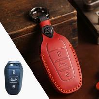 Leather Protective Shell For Peugeot 308 408 508 2008 3008 4008 5008 Citroen C4L C6 C3-Xr Picasso Ds3 Ds4 Ds5 Car Key Case Cover