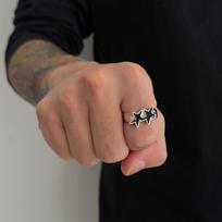 Fashion Hip Hop Rock Pentagram Star Open Rings Adjustable Punk Five-pointed Star Ring Metal Vintage Couple Rings for Women Men juoda