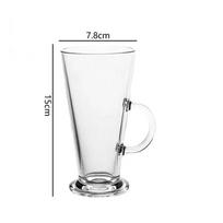 9.7oz/14.8oz Kūrybinga stiklinė su rankena Airiško stiliaus kavos puodeliai Latte Mocha kavos puodeliai Ins Kokteilių stiklinė Alaus Mojito taurės 1pcs