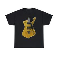 KISS Paul Stanley Gold Glitter Iceman Guitar Men's Short Sleeve T Shirt Unisex T-Shirt XXL