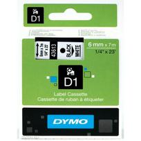Originali Dymo juostelė D1 43613 6 mm x 7m balta/juodas tekstas