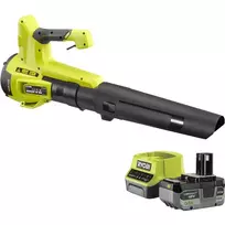 Akumuliatorinis lapų pūstuvas RYOBI ONE+ RY18BLB-140, 18V, 4,0 Ah, žalia/juoda