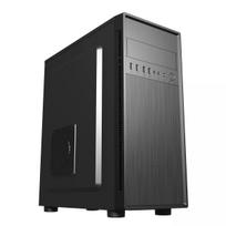 PC korpusas GEMBIRD Fornax 160 Mini Tower — juodas, SPCC, tinka ITX/mATX/ATX, 1×3,5 colio + 3×2,5 colio vietos, 7 išplėtimo lizdai, 445×185×390 mm