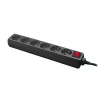 Prailginimo laidas LogiLink LPS202B 1,4 m 6 kištukinių lizdų juodos spalvos