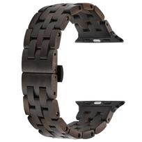 22 mm klasikinė juoda medinė apyrankė Apple Watch Iwatch visoms serijoms 11 10 9 8 7 6 5 SE 49 mm Ultra 42mm(series 3)/44mm/45mm/46mm/49mm black