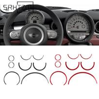 Anglies pluošto lipdukai Automobilio centrinio oro išleidimo angos Tachometro Spidometro apdailos Automobilio stilius BMW MINI Cooper R55 R56 R57 2007-2010 B2