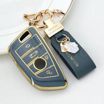 For Bmw F20 G20 G30 X1 X3 X4 X5 G05 X6 X7 G11 F15 F16 G01 G02 F48 Car Key Case Cover Bag Accessories Holder Shell Keychain