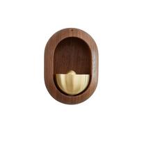 Suction Door Type Wind Chime Brass Black Walnut Doorbell Hanging Open Door Prompt Magnetic Bell Gift (as the picture,One Size)