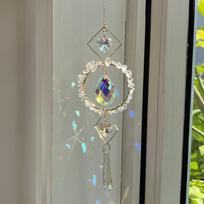Crystal Wind Chimes Suncatcher Outdoor Hanging Ornaments for Home Garden Decorations and Meditation Decor balta