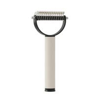 Pet Grooming Brush Dual Sided Undercoat Rake Detangling Tool Gentle Dematting Comb Ergonomic Handle Suitable for Thick Long Hair Pets One Size juoda