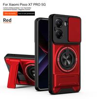 For Xiaomi Poco X7 Pro Case Poco X7 Pro Cover X7P Phone Case Magsafe Magnetic Fold Holder Military Armor Camera Protection Cover Poco x7 pro
