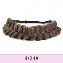 Reguliuojamas pintas galvos apdangalas Sintetinis plaukų lankelis Paprasti plaukų priedai moterims 22cm brown