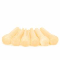 Miwayer akustinės gitaros tilto smeigtukai nebalinti vintage Real Bone su apvalkalo tašku 6 vnt.