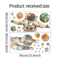 Animacinis Svajonių Astronautas Planeta Vaikų Miegamasis Namų Fonas Kraštovaizdžio Sienų Lipdukas 30*60CM*2PCS/fun-b32