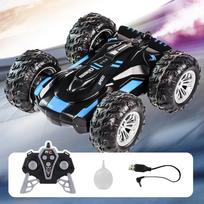 Naujas dvipusis „Drift Stunt“ keturiais ratais varomas automobilis, besisukantis šviesos garso efektas RC purškiamas automobilis, 2,4 G visureigis, vaikiškas žaislas mėlyna