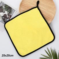 Car Care Microfiber Towel Wash Cleaning Drying Cloth Car Cloth Detailing Microfiber Microfiber Cloth 25x25cm pilka/geltona