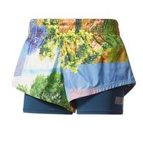 Adidas Stella McCartney Series Floral Print Two-In-One Shorts Women Shorts Green BQ8282 2XS