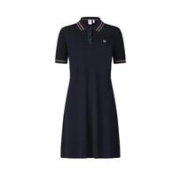 FILA Tennis Series Casual Sports Simple Versatile Basic Polo Collar Fitted Short Sleeve Dress Women dresses Dark-Blue A11W523325F-NV S